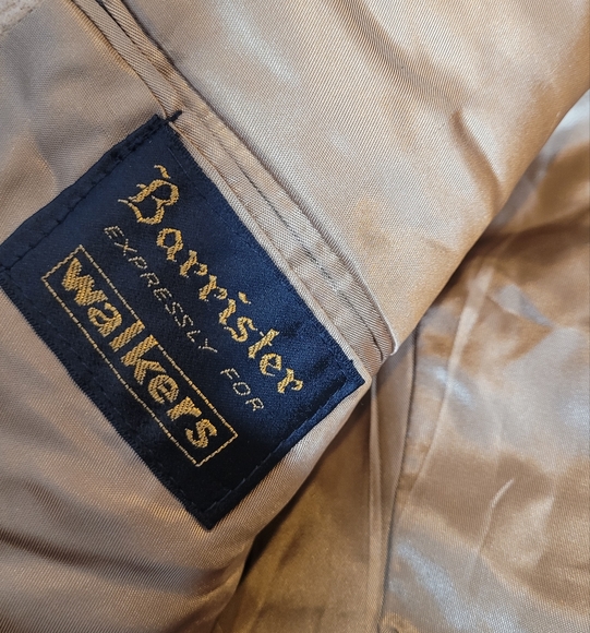 Barrister Sport Coat Mens Tan 100% Camel Hair Wood Buttons Blazer Jacket Vintage - Picture 8 of 16